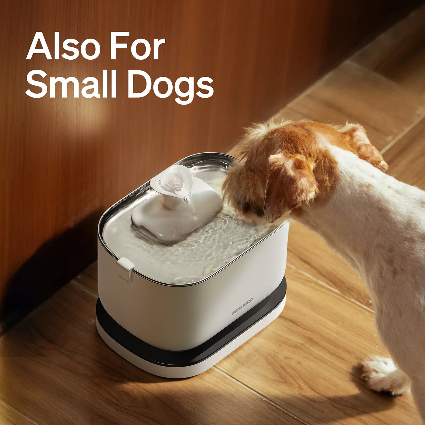 Cat Water Fountain,Wireless Pet Fountain Battery Operated,2.5L/84Oz Dockstream Automatic Dog Water Dispenser for Drinking with Quiet Pump inside Stainless Steel Tray Easy Clean Bpa-Free