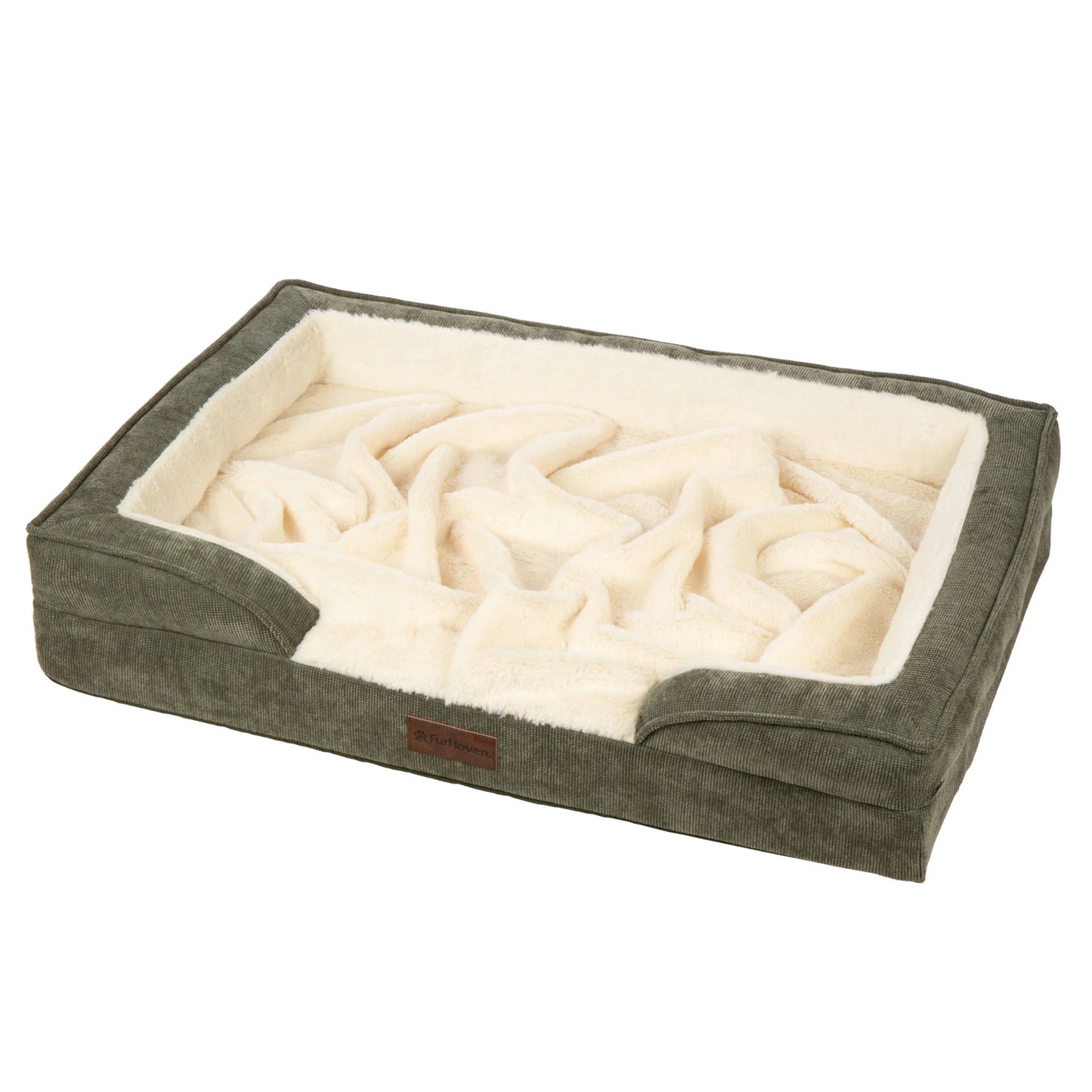 Pet Products Medium Nest-Top Perfect Comfort Sofa Orthopedic Ped Bed, 30"X20", Green