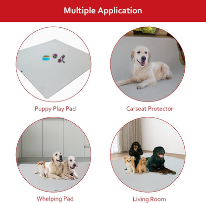 Washable Pee Pads for Dogs Extra Large, Reusable Quilted Dog Playpen Pads for Large Dogs, Non-Slip Whelping Pads, for Training, Travel, Whelping, Housebreaking, Incontinence, 65" X 48"