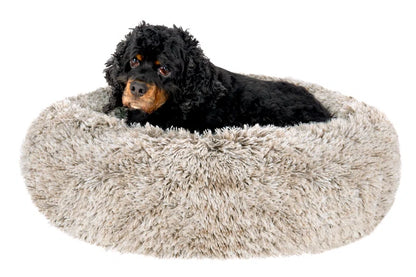 Calming Cuddler Long Fur Donut Bed