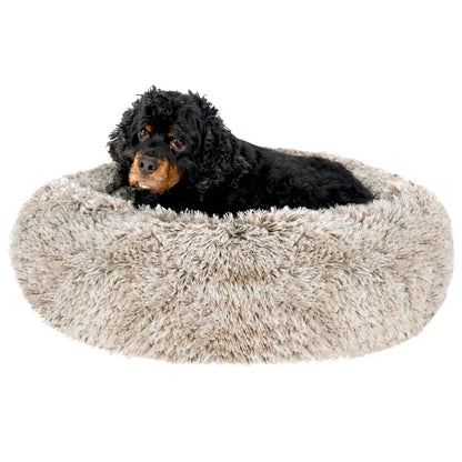 Calming Cuddler Long Fur Donut Bed